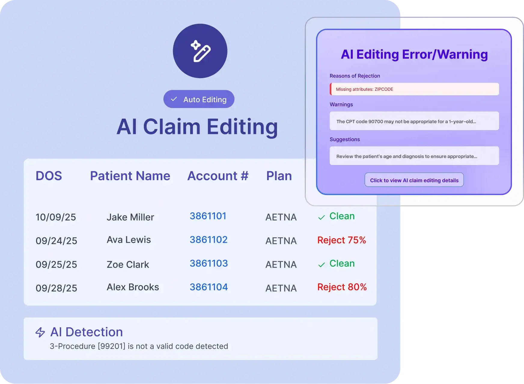 Ai Claim for medical practice management software