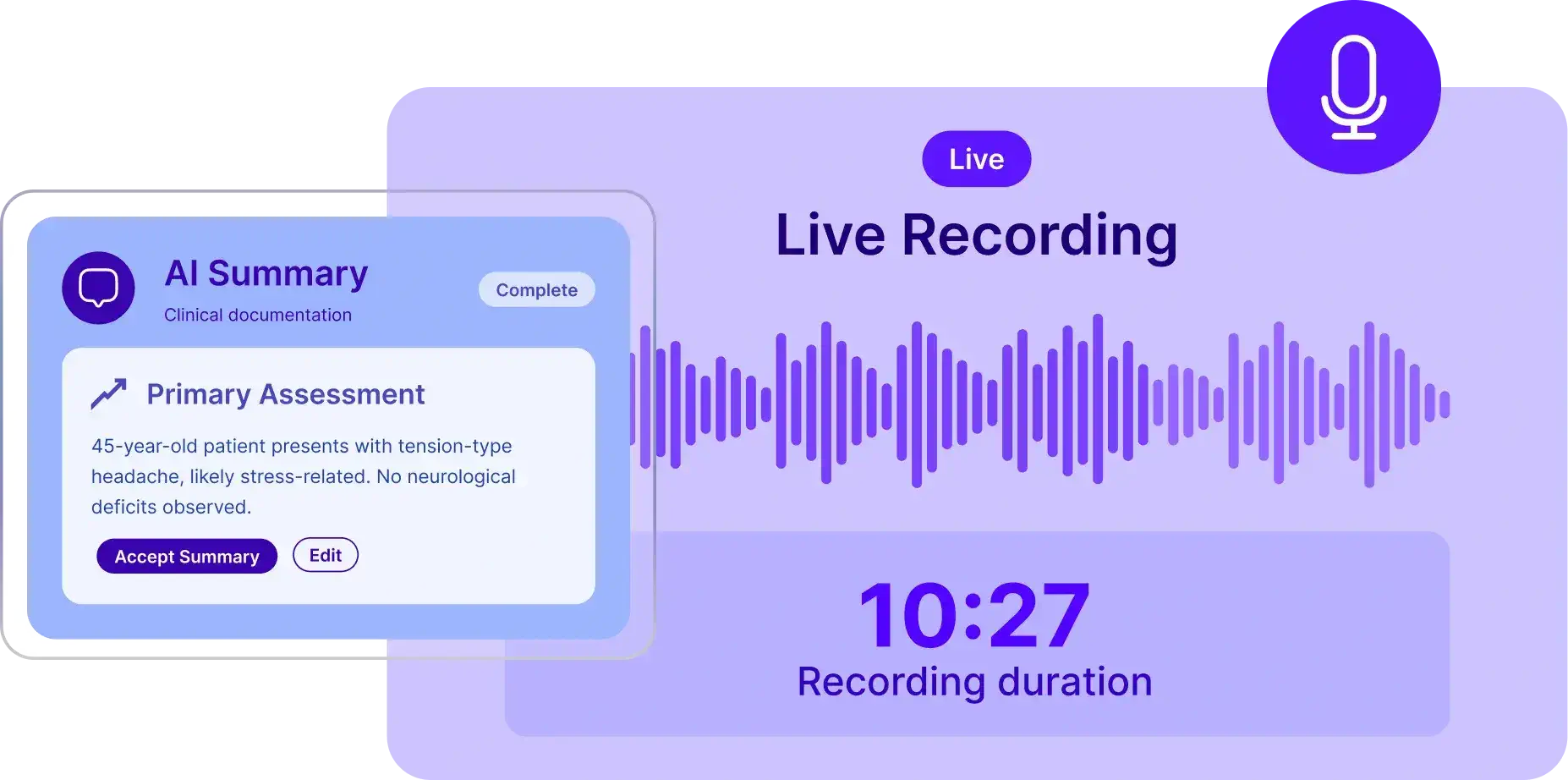 Ai Scribe for medical practice management software