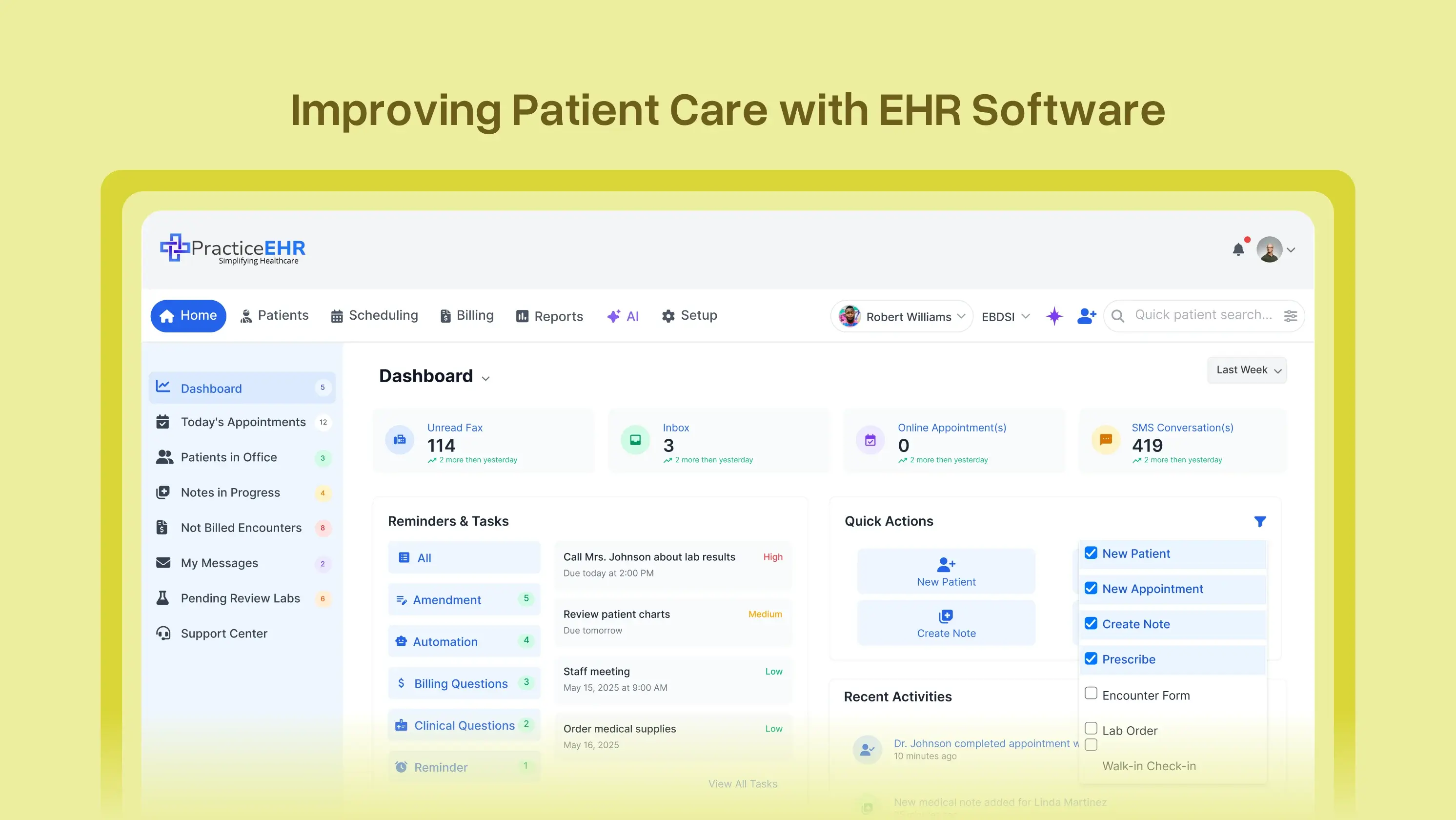 Improving Patient Care with EHR Software in Behavioral Health Practices