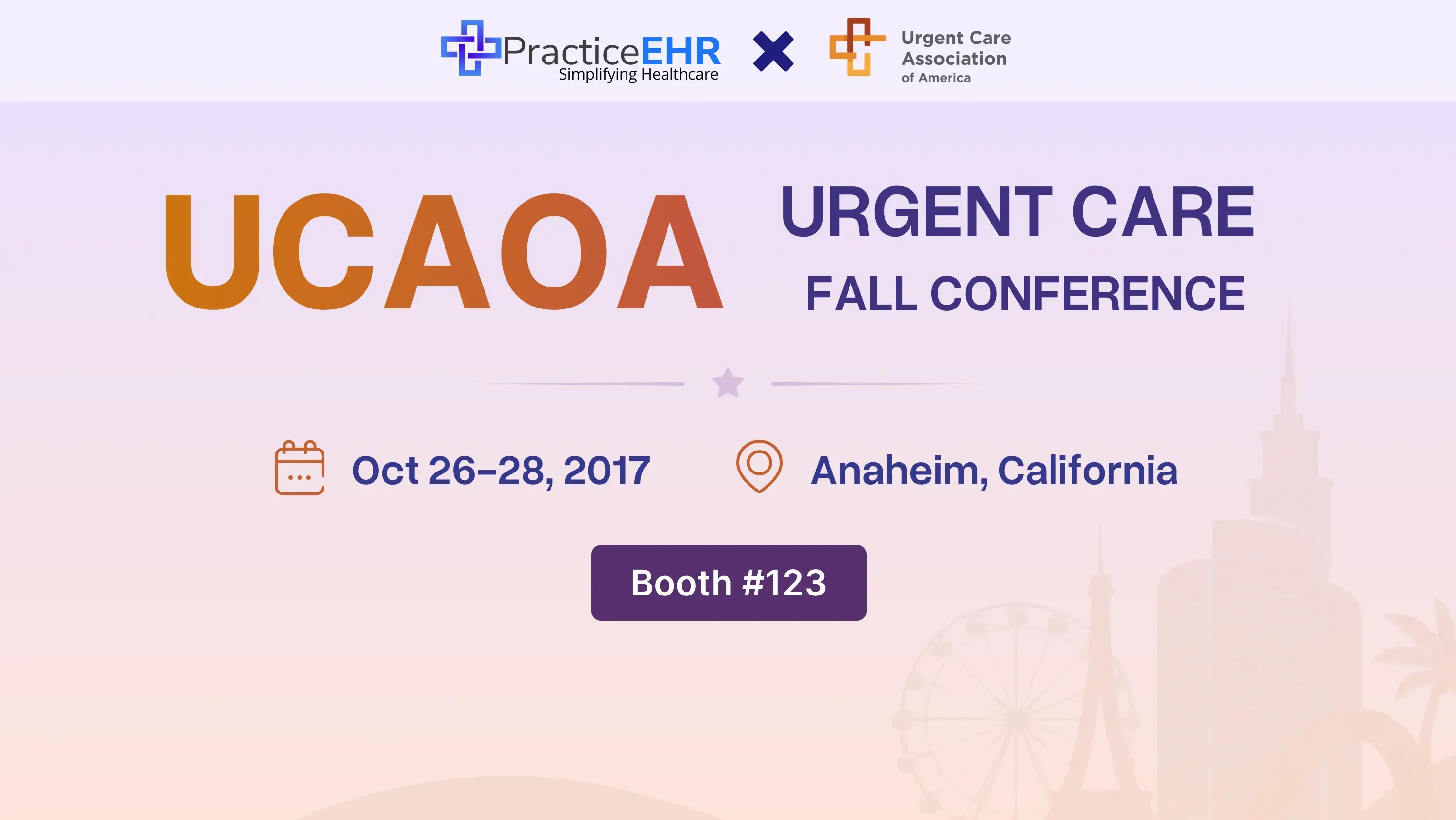 Practice EHR to Exhibit at UCAOA Fall Urgent Care Conference