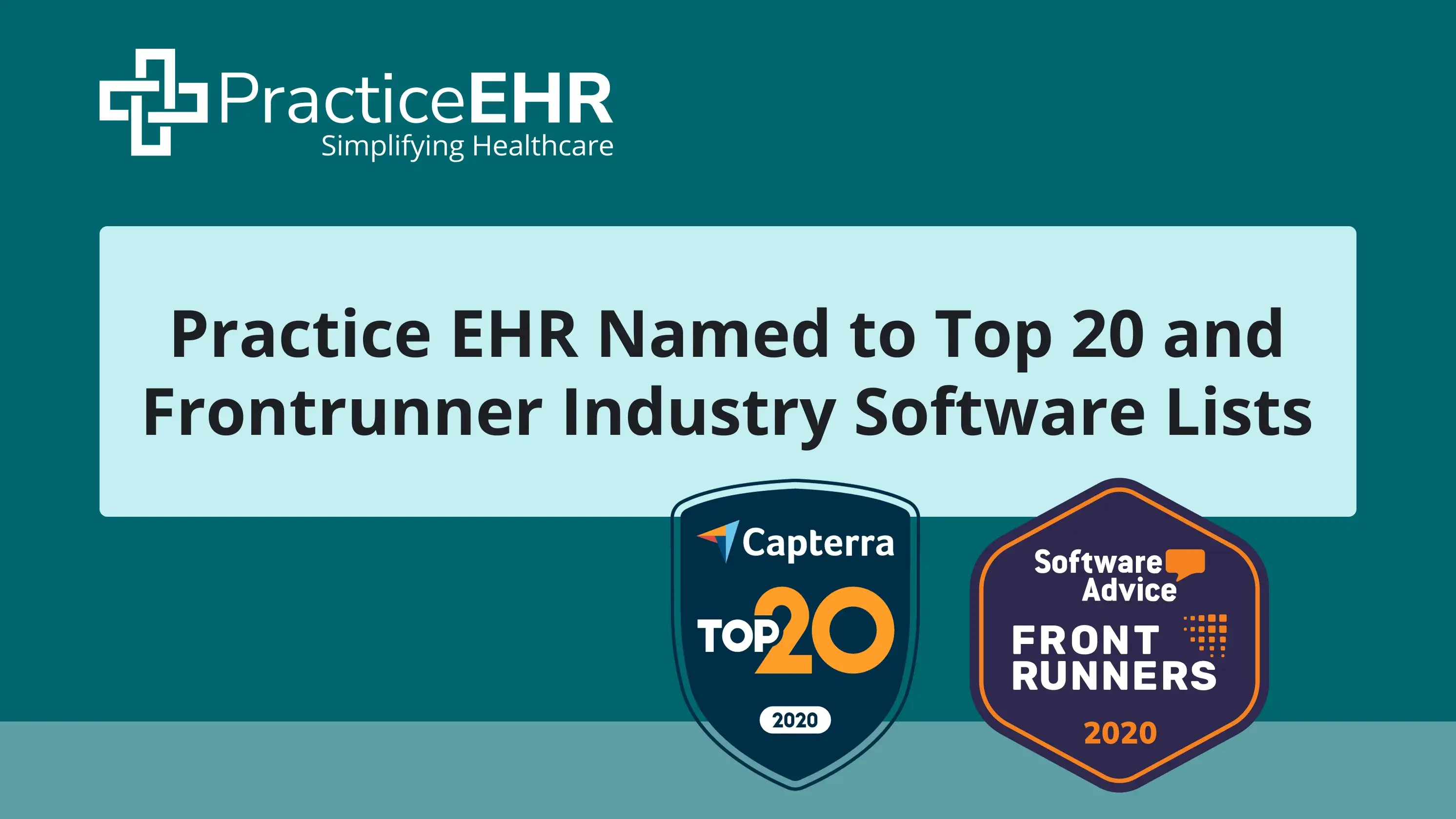 Practice EHR Named to Top 20 and Frontrunner Industry Software Lists