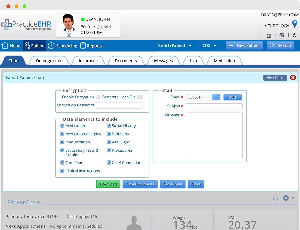Secure Messaging EHR